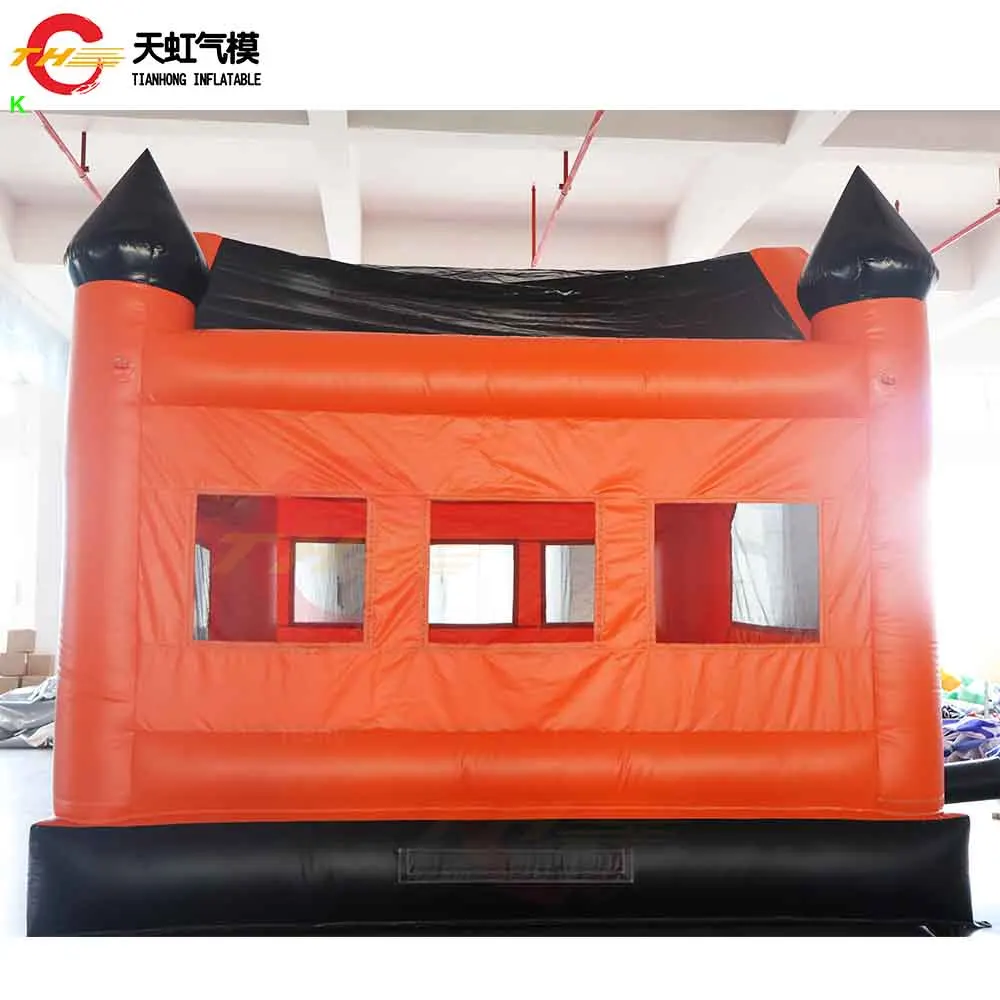 Envio rápido da porta 2025 novo bouncer de abóbora inflável 4x4m casa de salto de halloween assustadora para crianças e adultos com ventilador