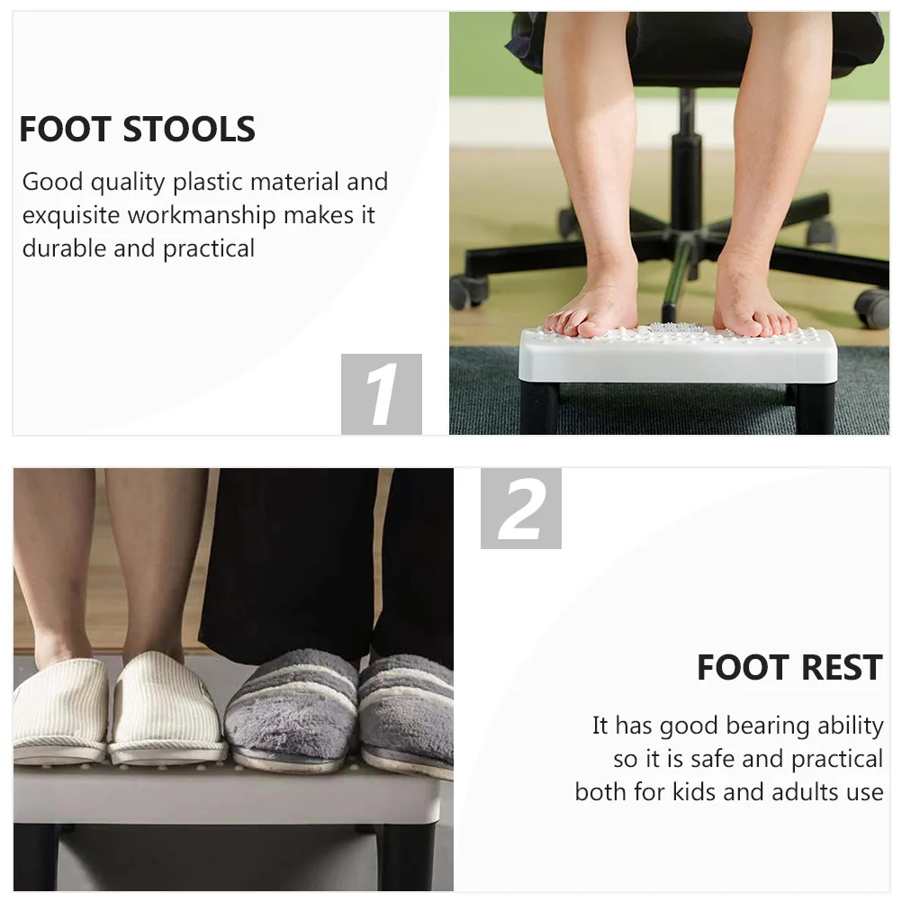 

Ergonomic Under Desk Footrest Non Slip Stools for Office Home 1Pcs Roller Massage Safe for Kids Adults Roller Footrest
