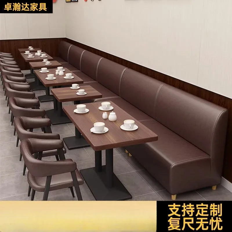 Retro bar booth, sofa, clear bar, sofa, milk tea shop, café, leisure booth, industrial style clear bar table and chairs