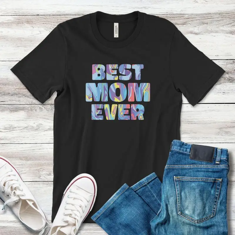 

Футболка Best Mom Ever, милый эстетический наряд в стиле ретро на день матери, модный стильный наряд на день рождения
