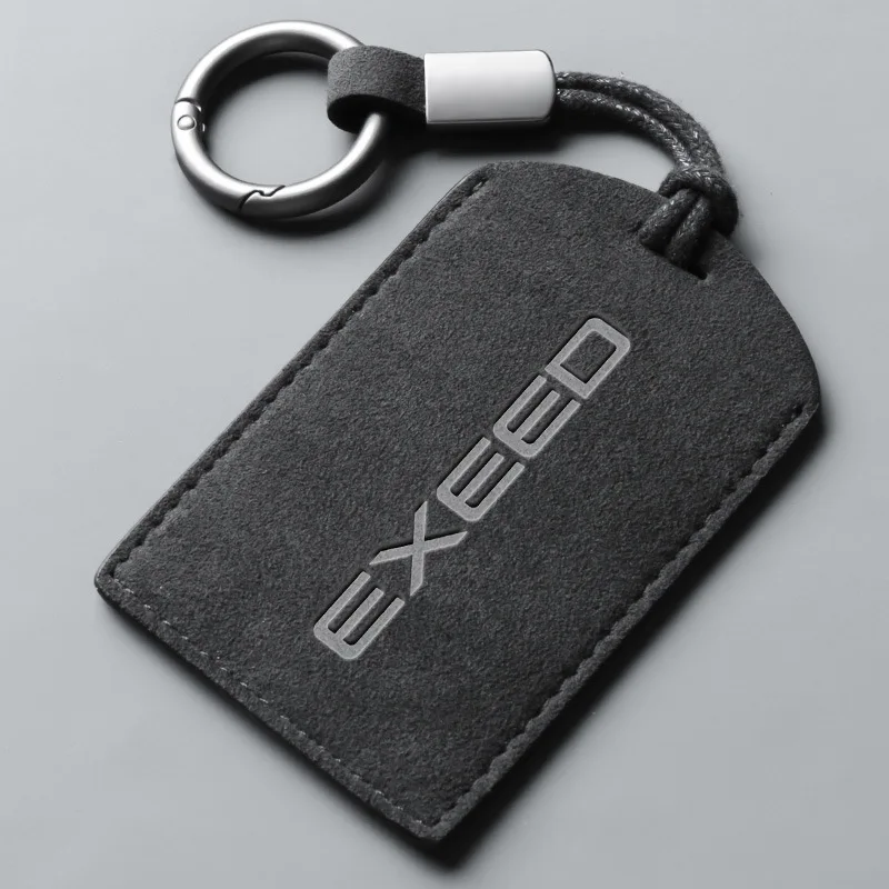 For 2023 Chery Exeed Yaoguang Specialized Smart Card Key Cover Keychian NFC Sensing Protective Suede Case