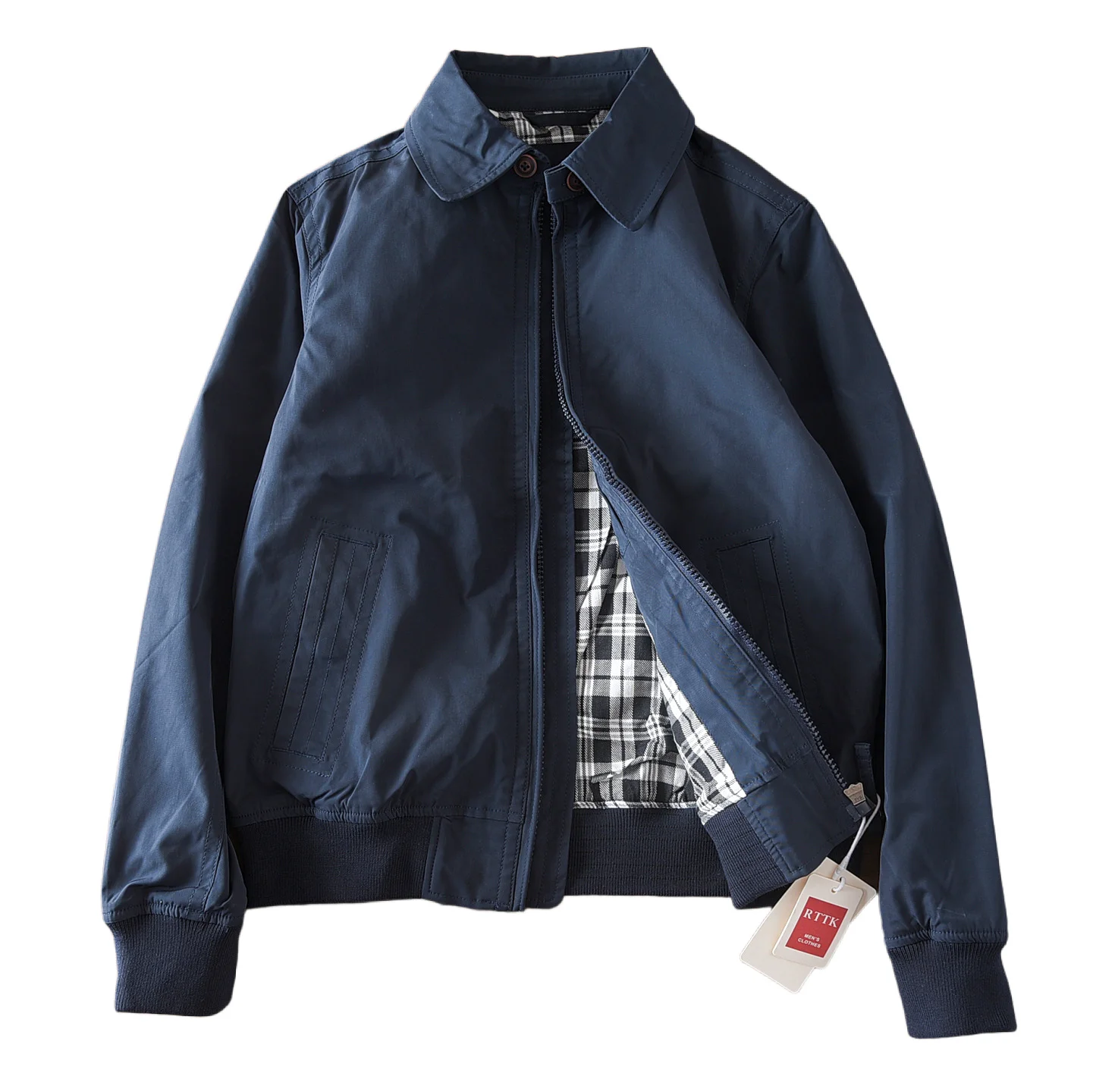 2026 Spring New American Vintage Solid Color Turn-down Collar Double-layered Jacket Men's Fashion Zipper Business Casual Coat