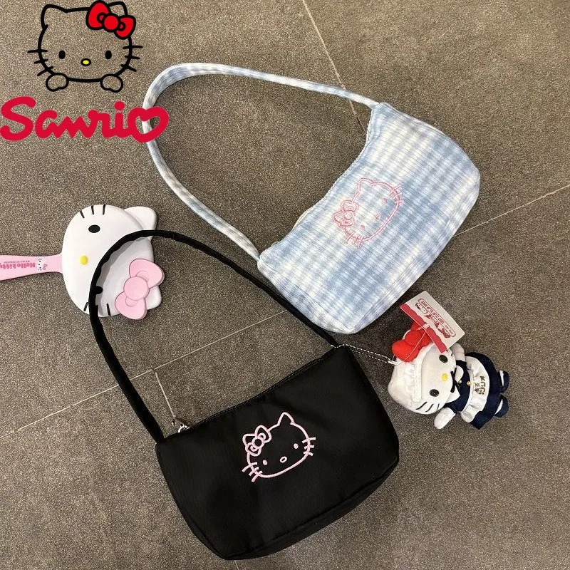

Hello Kitty новая женская сумка модная женская сумка высокого качества с героями мультфильмов однотонная универсальная женская сумка подмышками