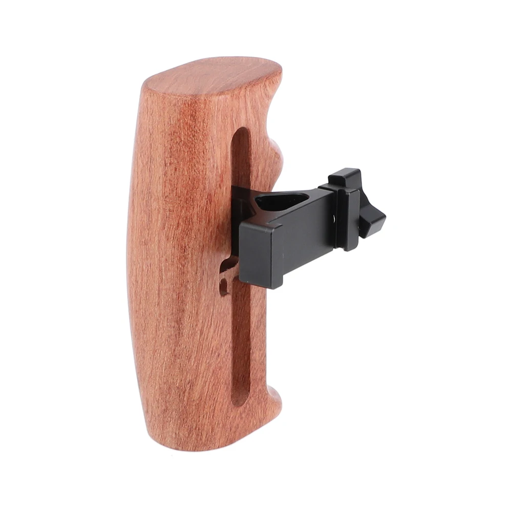 

CAMVATE Wooden Handle With Quick Release ARCA Swiss Clamp Connection (Either Side) For DSLR Camera Rig/DV Video Cage/RED Camera