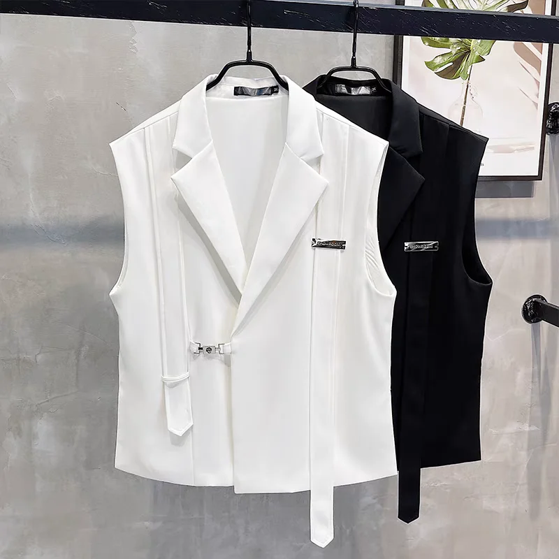 

2025 Trendy Men's Vest Set Handsome and Versatile 2-Piece Set