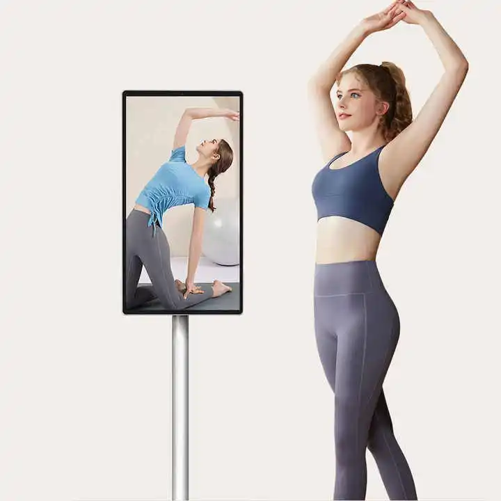 32 Inch Smart HD Video Vertical Display Player Android 12 1920*1080 Resolution Remote Control Floor Stand Mobile Tv WiFi