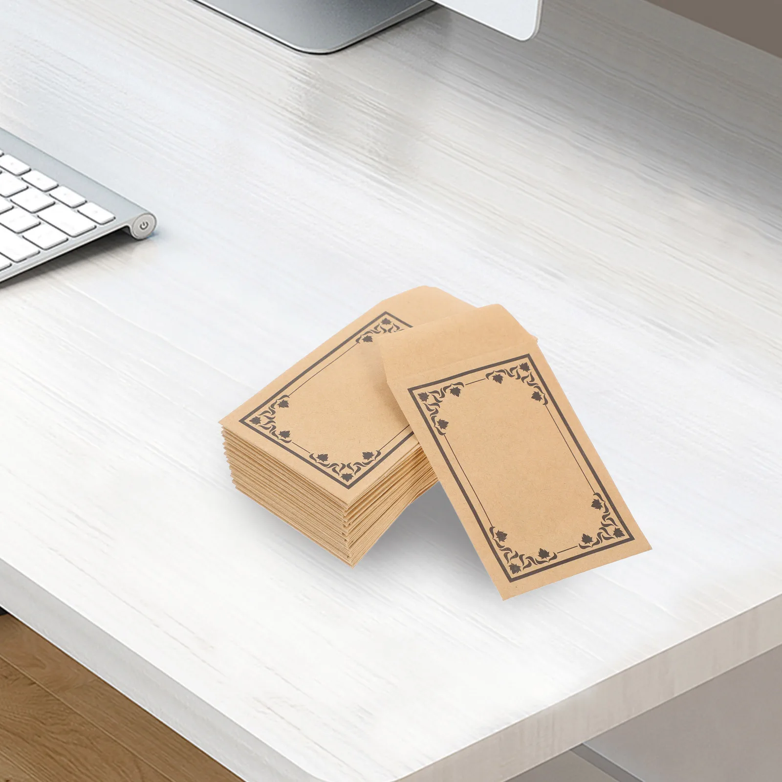 Sobres de papel Kraft autosellados, 50 Uds., compacto, portátil, práctico, adhesivo activado por humedad, cierre seguro