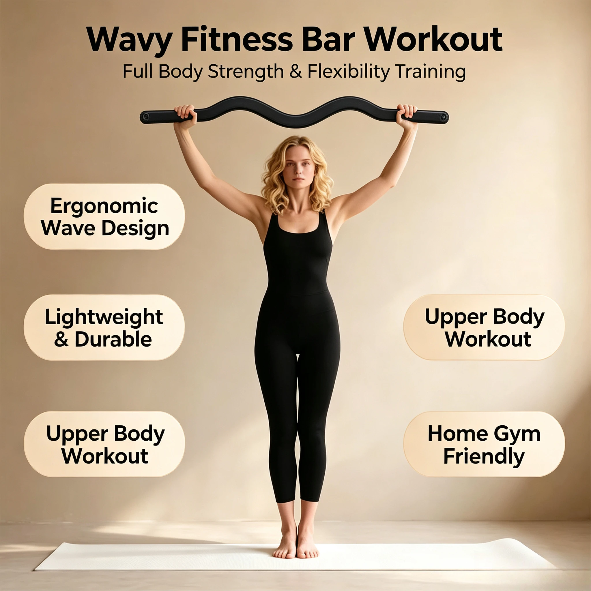 Yoga Fitness Training - بار رفع أثقال من السيليكون بوزن