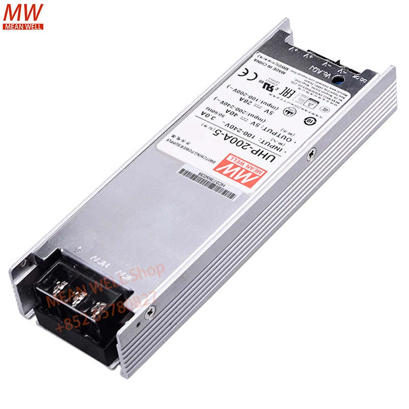 MEAN WELL 200W Slim Type with PFC Switching Power Supply UHP-200A-5 UHP-200R-5 UHP-200R-12 UHP-200R-15 UHP-200R-24 UHP-200R-48