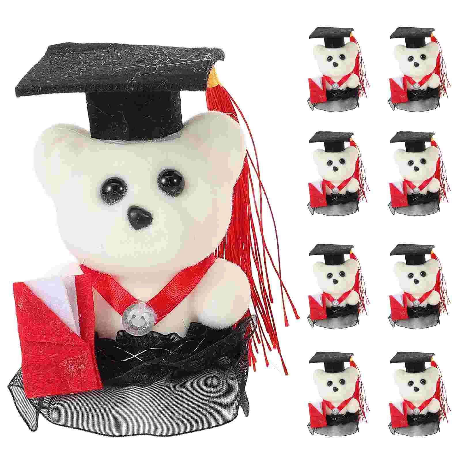 5 Pcs Graduation Season Dr Bear Flower Bouquet Decor for Craft Bears Dolls Decorations Souvenir Mini Baby