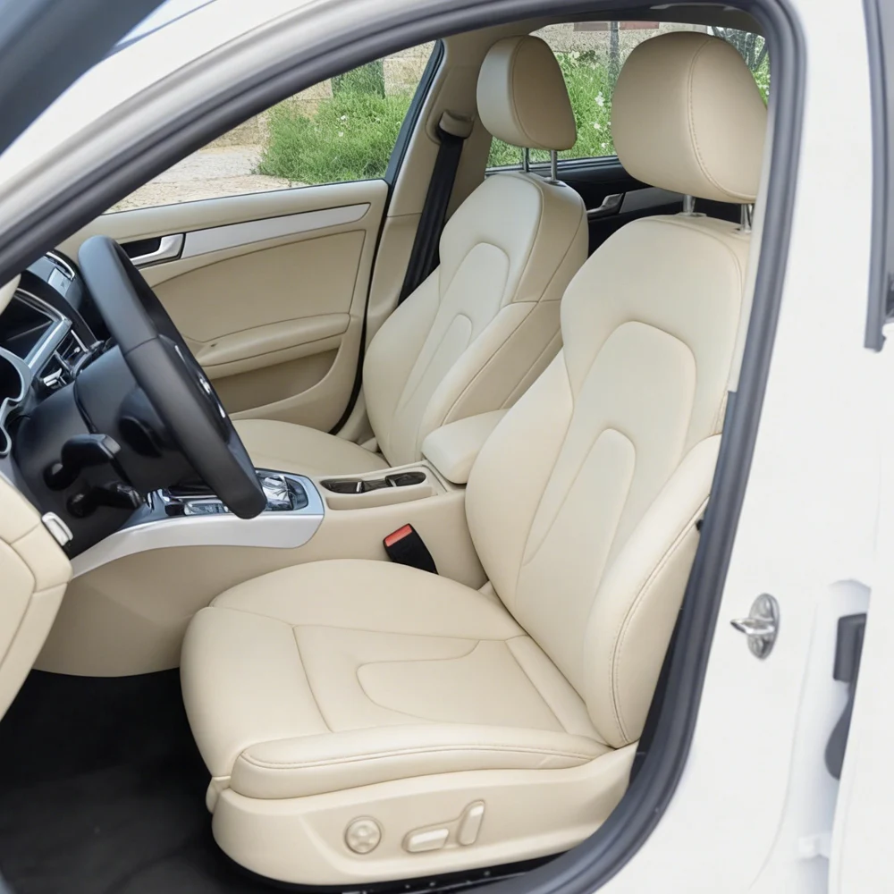 

Custom Car Seat Cover For Audi A4 B8 8K 2009 2010 2011 2012 2013 PU Leather Seat Cushion Full Surrounded full set Car Seat Cover