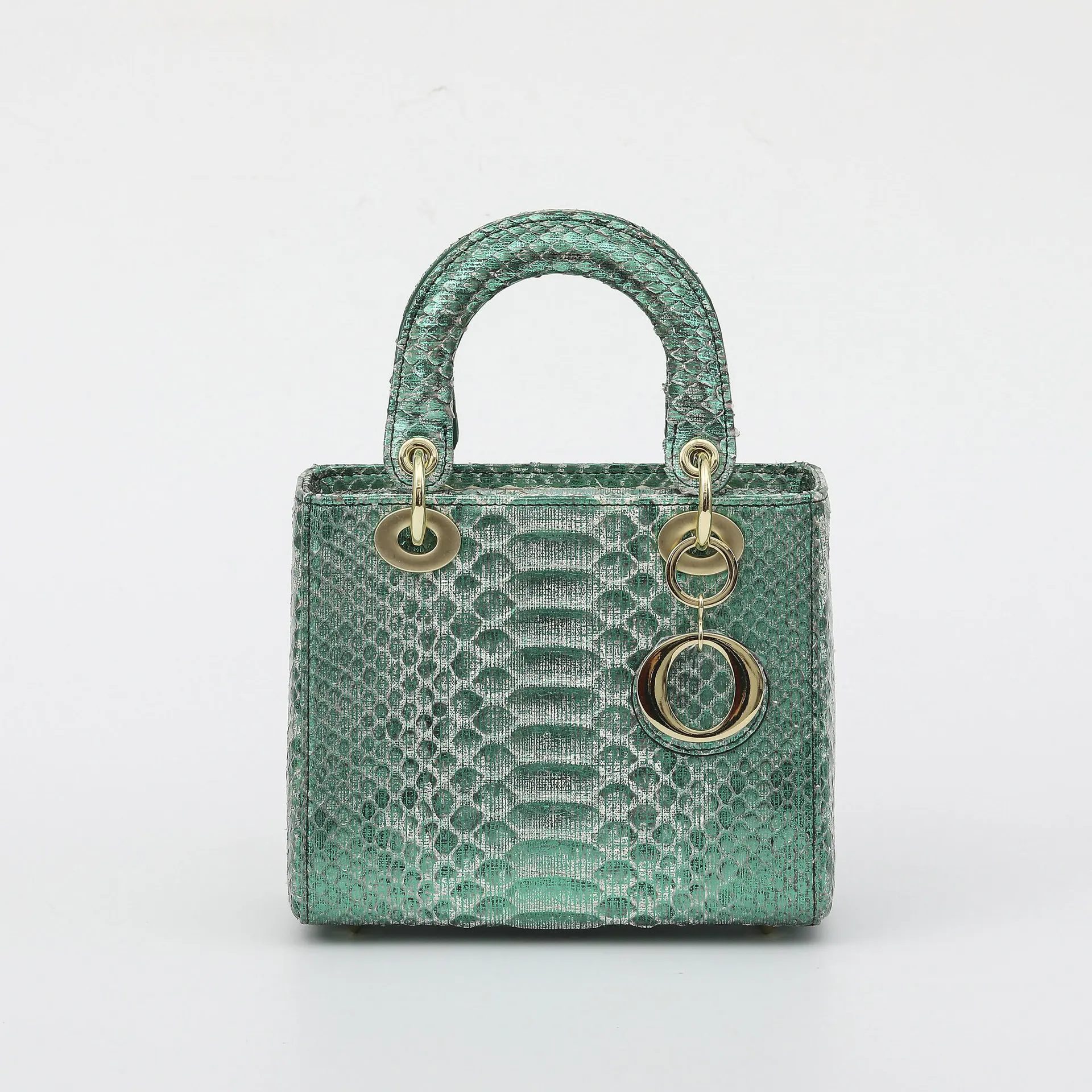 20cm Medium-sized Classic Frosted Snake Leather Women's Handbag Genuine Leather Lady Shoulder Bag Fashion Crossbody Bag 45