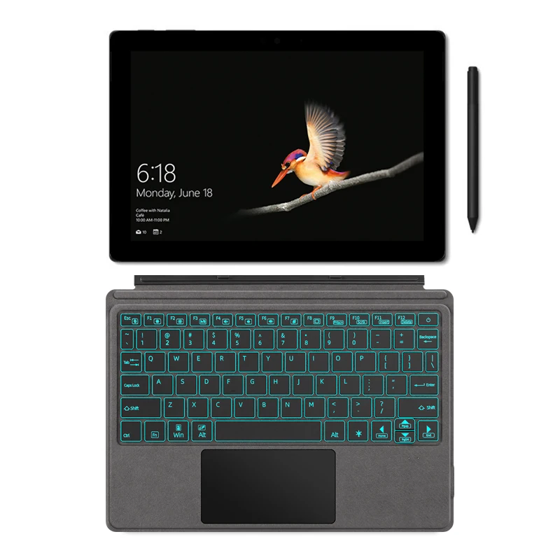 

Магнитная клавиатура с подсветкой для планшетов Microsoft Surface Go 3, 1, 2, Go3, Go2, Go1, 10.1, 10.5 дюймов, чехол-клавиатура для ПК