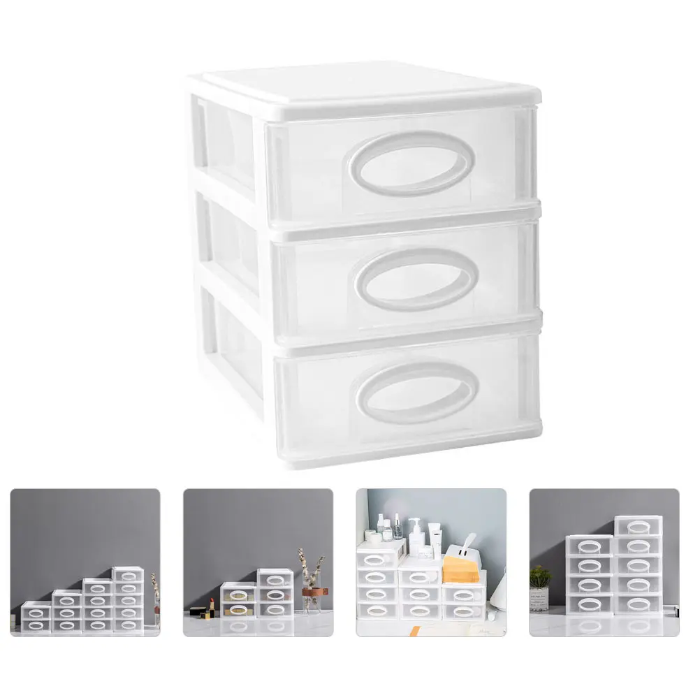 

1pc Desktop Storage Box Organizer Cabinet Drawer for Stationery Container Home Office Plastic Drawers Organizer
