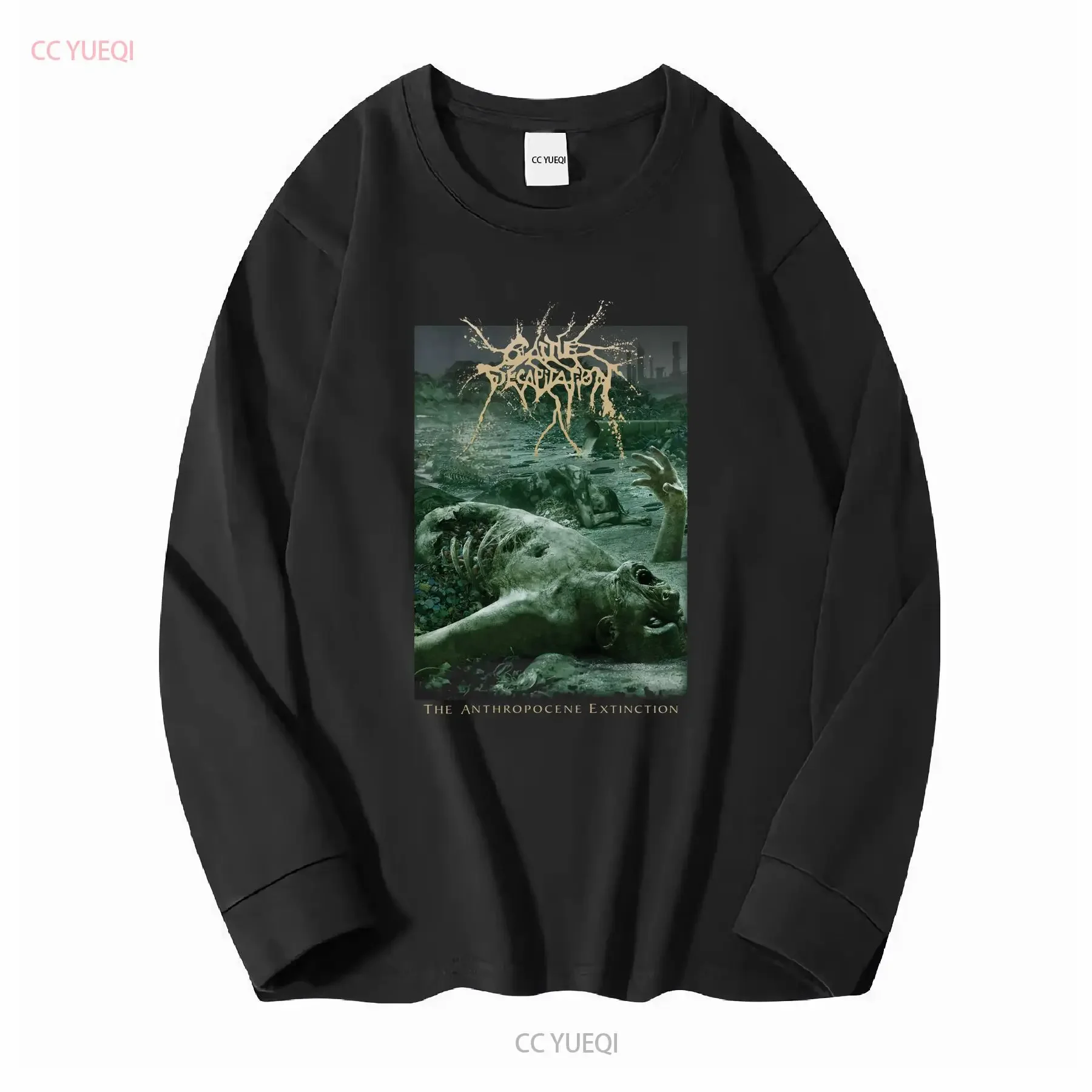 cattle decapitation anthropocene extinction T Shirt vintage Washed Stylish streetwear Versatile Unisex Slightly Soft