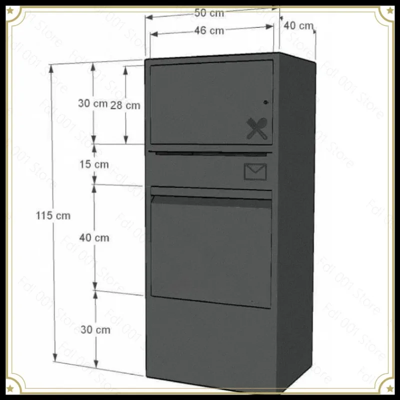 Anti-theft Express Cabinet Home Office Document Parcel Box Express Self-pickup Cabinet At The Entrance of The Exit Mailbox