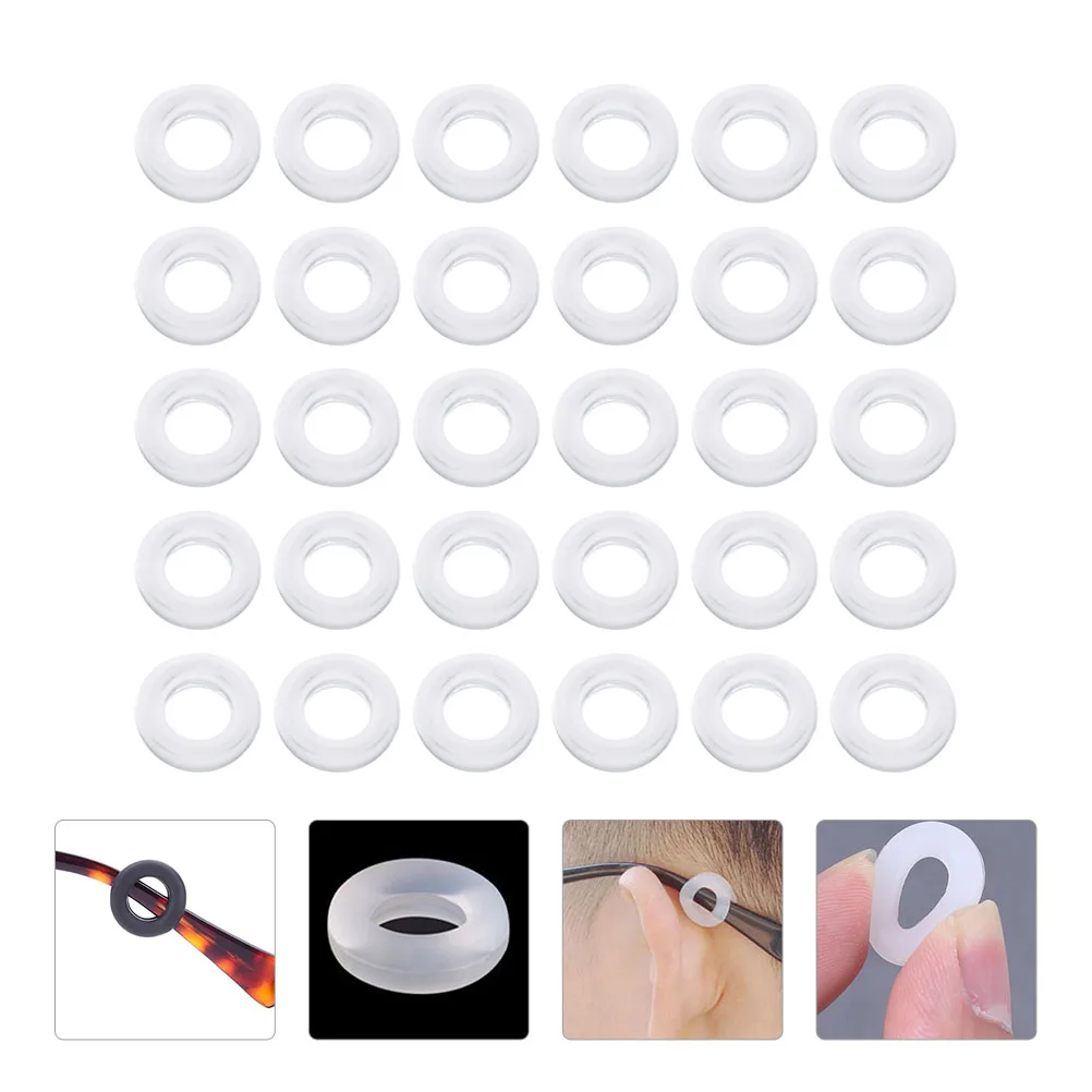 

36pcs Anti-Slip Glasses Retainer Soft Silicone Round Ear Locks Grips Fits Most Eyeglasses Reading Glasses Sunglasses Durable Use