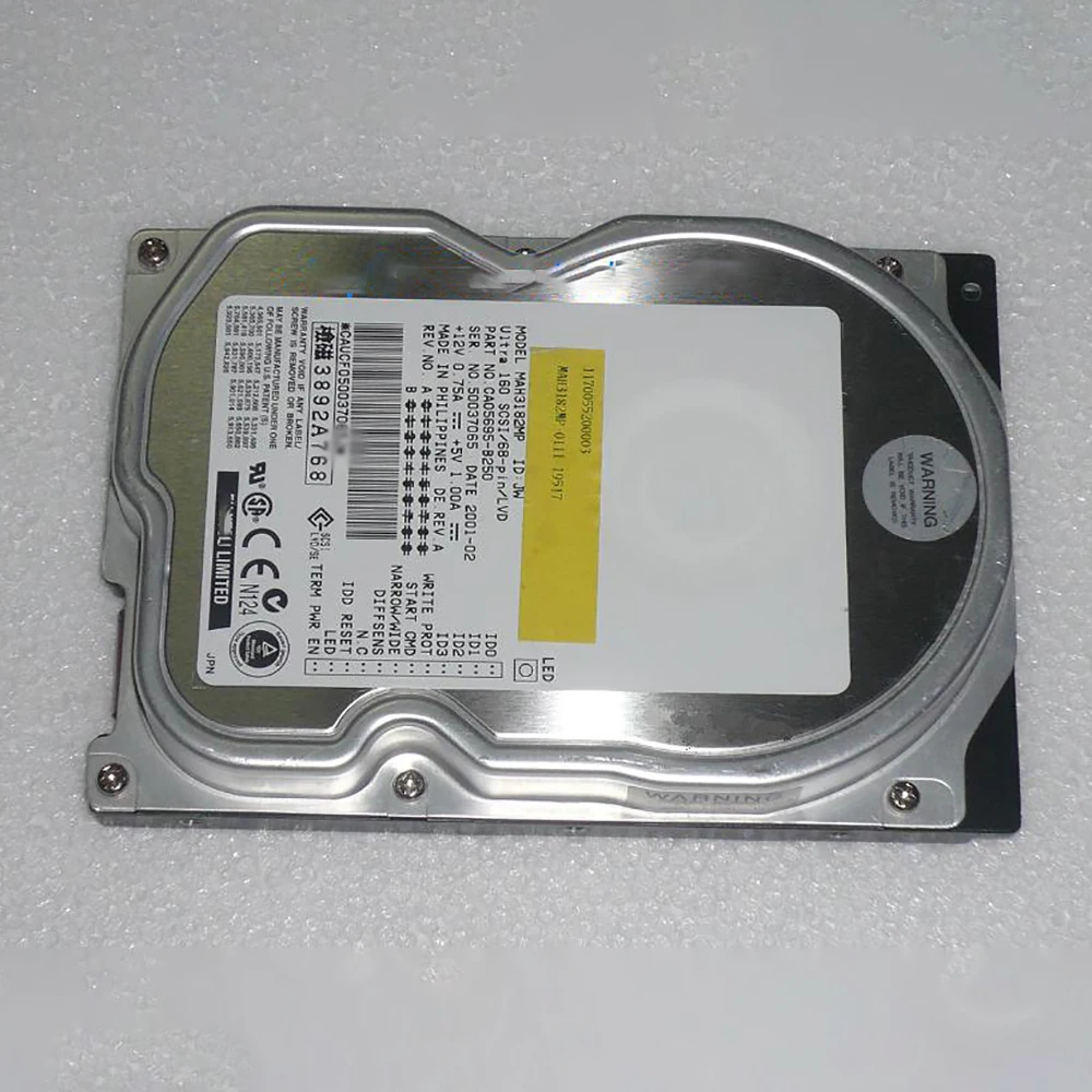 Original SCSI Server Hard Disk MAH3182MP For FUJITSU 18G 68Pin 10000RPM 3.5