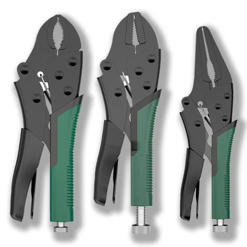 7/9/10 Inch Multi-Function Locking Pliers Round/Straight Mooth Pipe Wrench Universal Pressure Pliers Strong Clamp Hand Tools