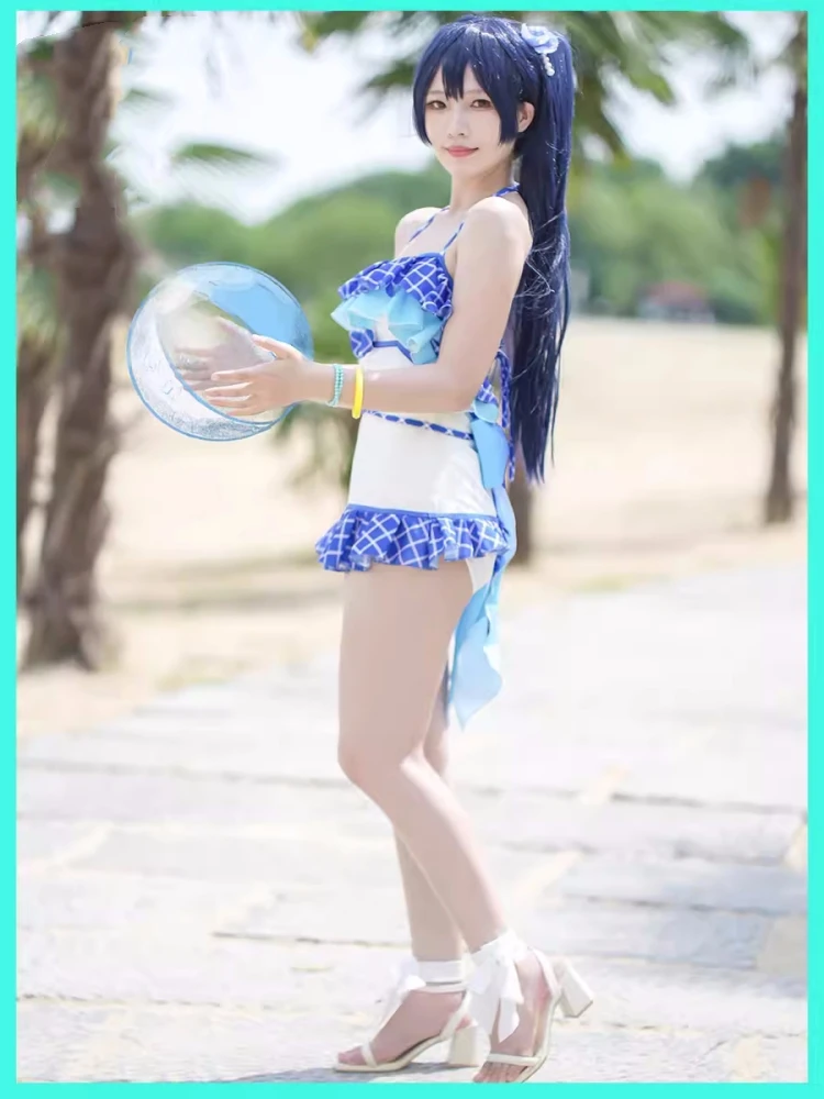 Sonoda Umi Cosplay Anime Lovelive Badpak Vrouwen Mode Kostuum Rollenspel Kleding Zomer Strandbadkleding Zangpak 2024 Nieuw