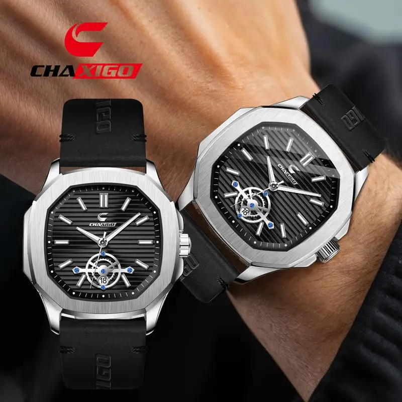 

CHAXIGO Fashion Luxury Man Watch High Quality Waterproof Men's Wristwatch Silicone Men Quartz Watches Casual Clock Gift C001-1