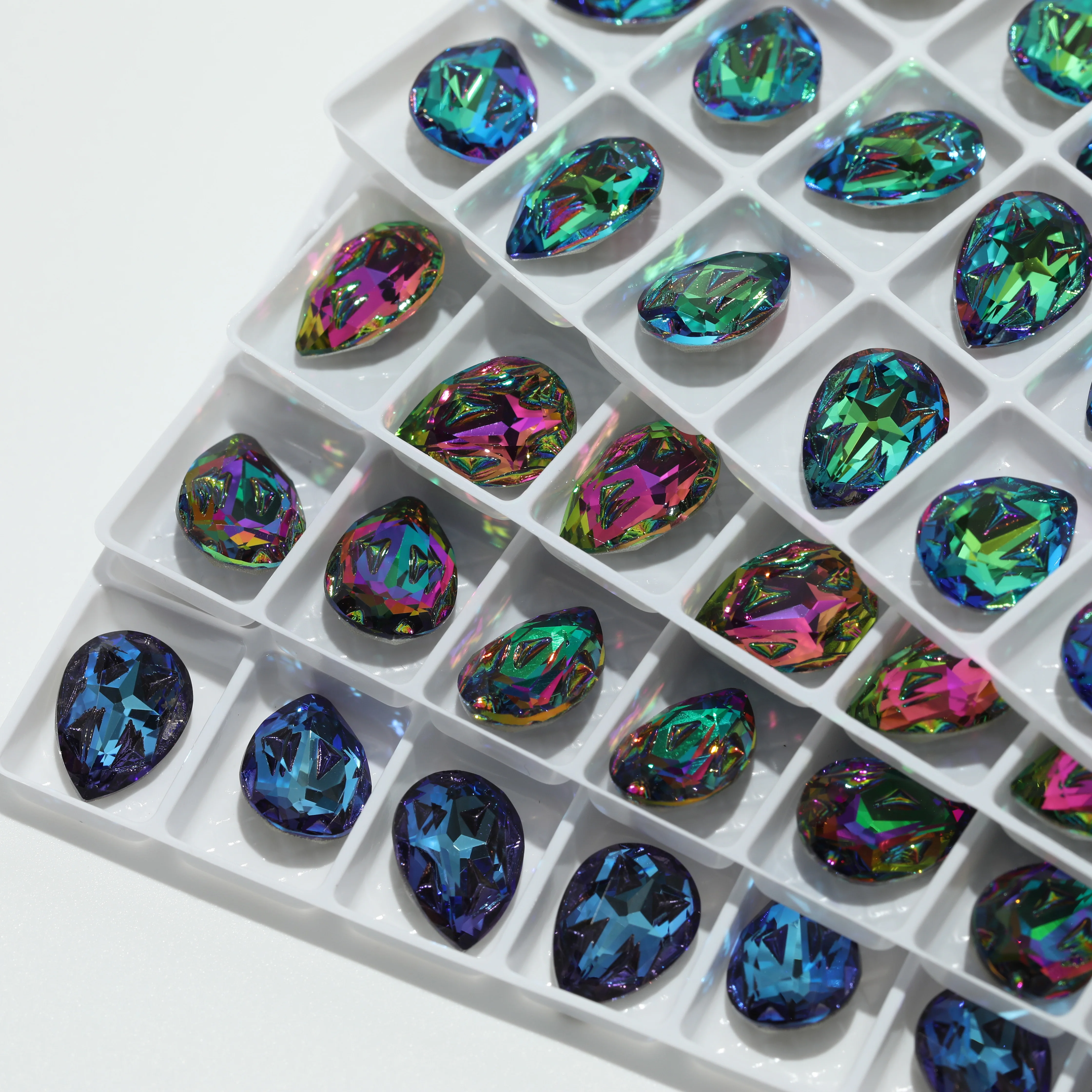 GRST DV4017 Drop Fancy Stones Glänzende Kristalle Premium Meteorite Serie Strasssteine DIY-Zubehör für Nagelkunst, Hochzeitskleider, Taschen – Detail 6