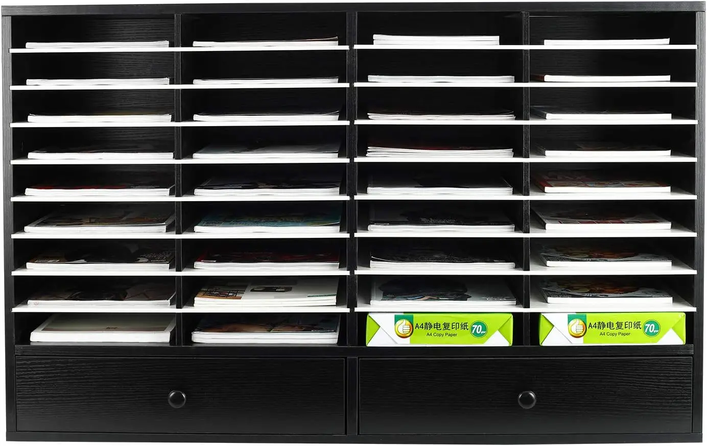 Mail Sorter Organizer, Wood Literature Organizer, Student Mailbox for Classroom, Desktop Bill Paper Organizer for Office Home