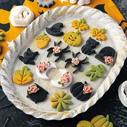 Halloween Series Style Polymer Clay Cutters Spider Pumpkin Pattern Clay Cutting Mold for DIY Earrings Jewelry Decoration Making