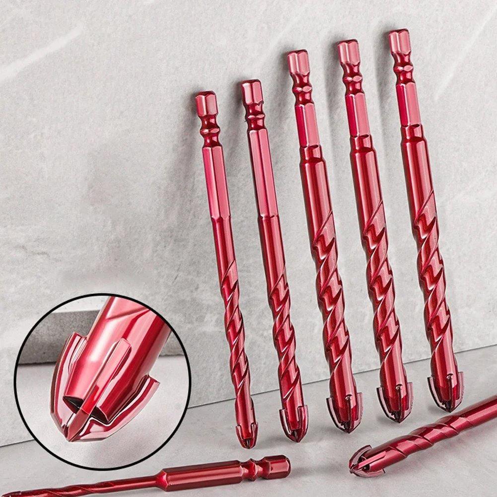 

High Hardness Alloy Head Glass Concrete Cross Hex Drill Bit Set High Hardness Alloy Head Non Slip Hexagonal Handle