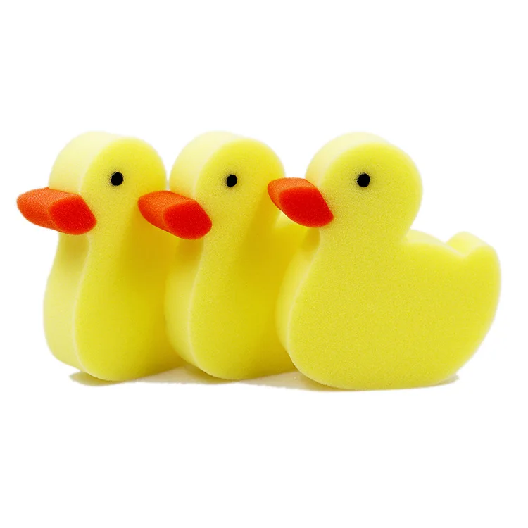 Baby Bath Sponges Duck Shape Shower Sponges Bathroom Supplies for Infants Kids Adults