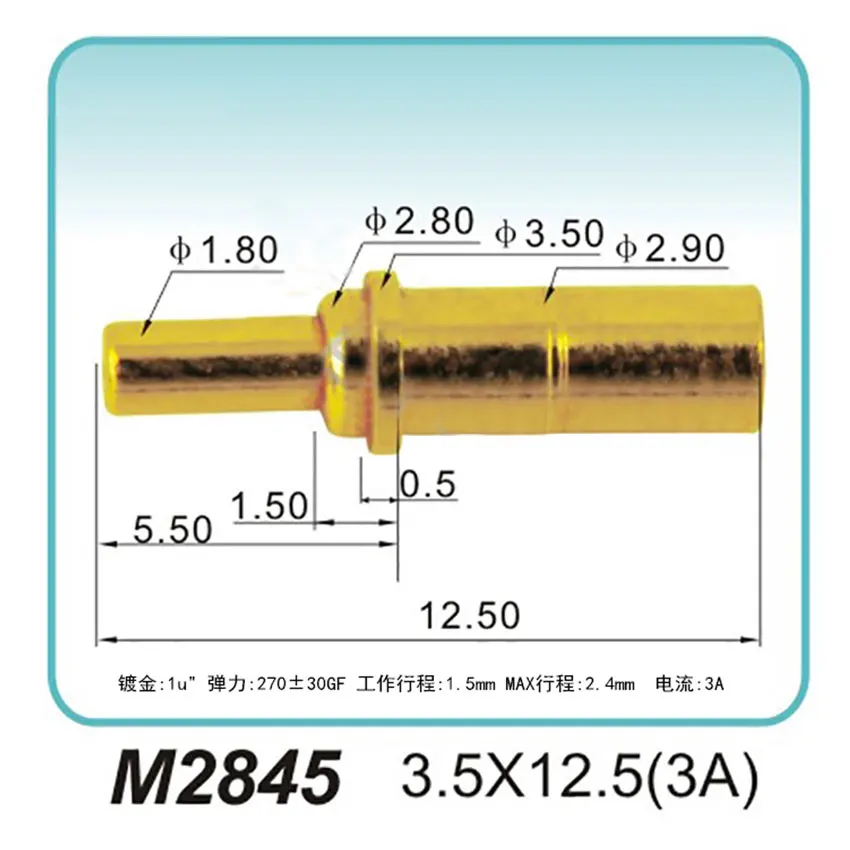 1pcs 3A 4A 5A 10A 25A High Current Pogo Pin Connector Charging Contact Spring Conductive Test Pin M2864 M2877 M2928 M2943 M2947