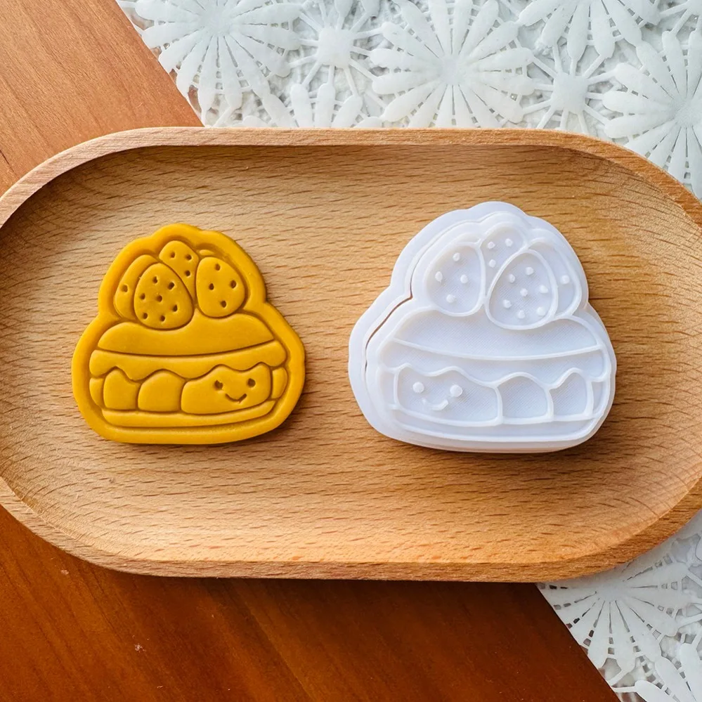 Cute Burger Sandwich Cookie Cutters Cartoon Cake Biscuit Mold Cookie Stamp Kitchen Baking Pastry Bakeware Dessert Supplies view 3