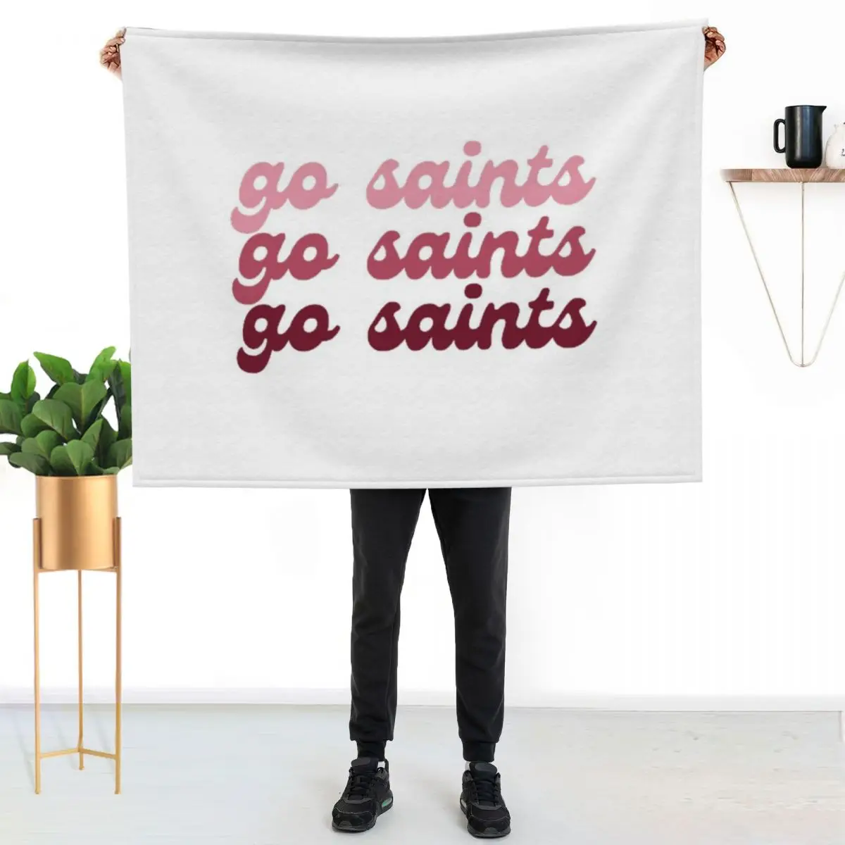 Go Saints Gradient - Aquinas College Throw Blanket Picnic Baby Decorative Sofa Large Travel Blankets