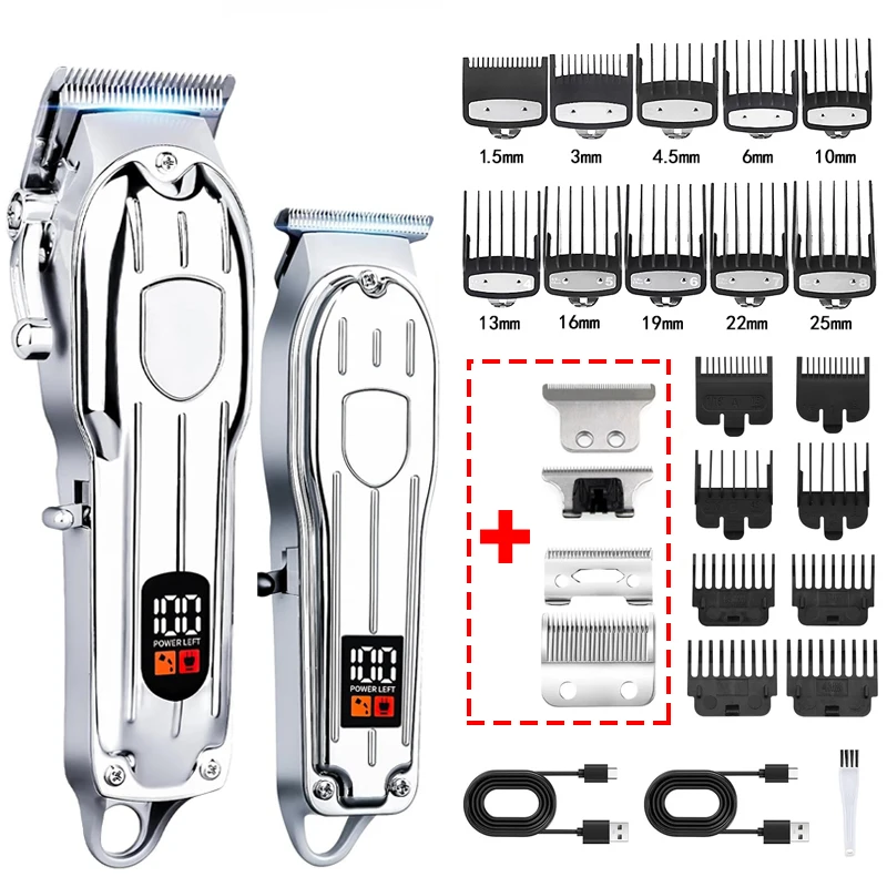 Hair Clipper Powerful Hair Trimmer Professional Hair Clipper Set Cordless Hair Trimmer for Family,Gifts for Men T-02 T-03