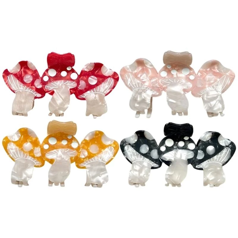 

Mushroom Bows Hair Clip Fashion Hairpins Hair Decorations Acetate Clip For Delicate Use In Various Event 15UB