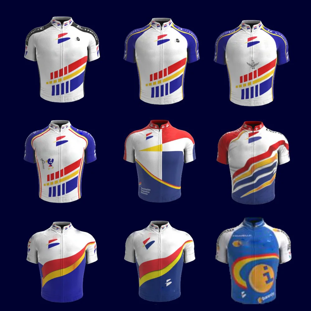 Retro Cycling Jersey Men Short Sleeve Village Cycling Bike Clothing Cycling Wear Jersey Bicycle Clothes  Salvarani