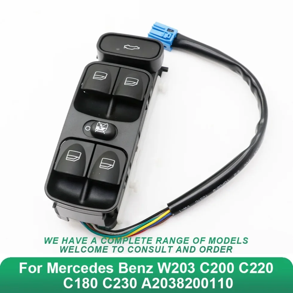 

Power Master Window Switch Button For Mercedes Benz W203 C200 C220 C180 C230 A2038200110 2038200110 2038210679 A203821067 Class