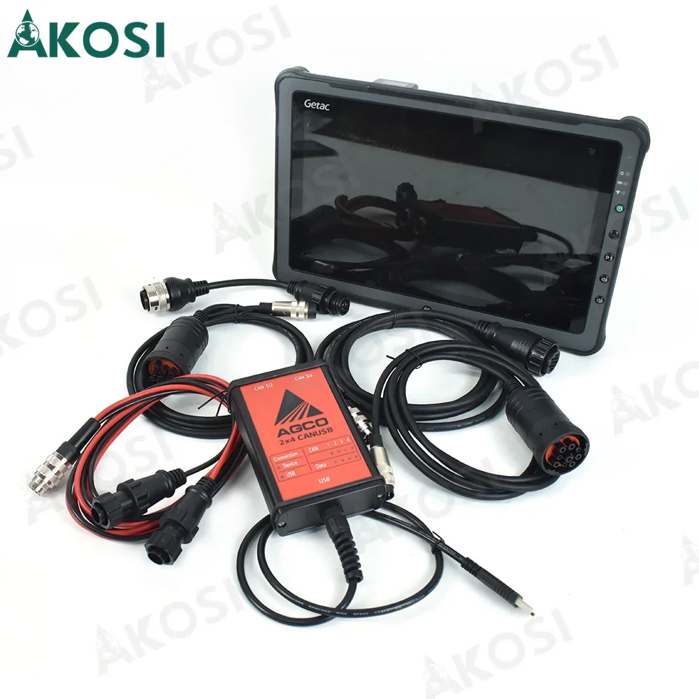 Heavy Duty Agricultural Diagnosis Scanner For AGCO CANUSB EDT Interface Electronic Diagnostic Tool and Getac F110 Tablet