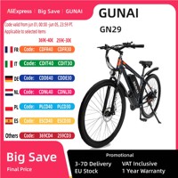GUNAI GN29 Electric Bike 48V 750W Powerful Motor 29*2.1inch Tire Electric Bicycle for Adult 15Ah Battery Off-road  E-bike