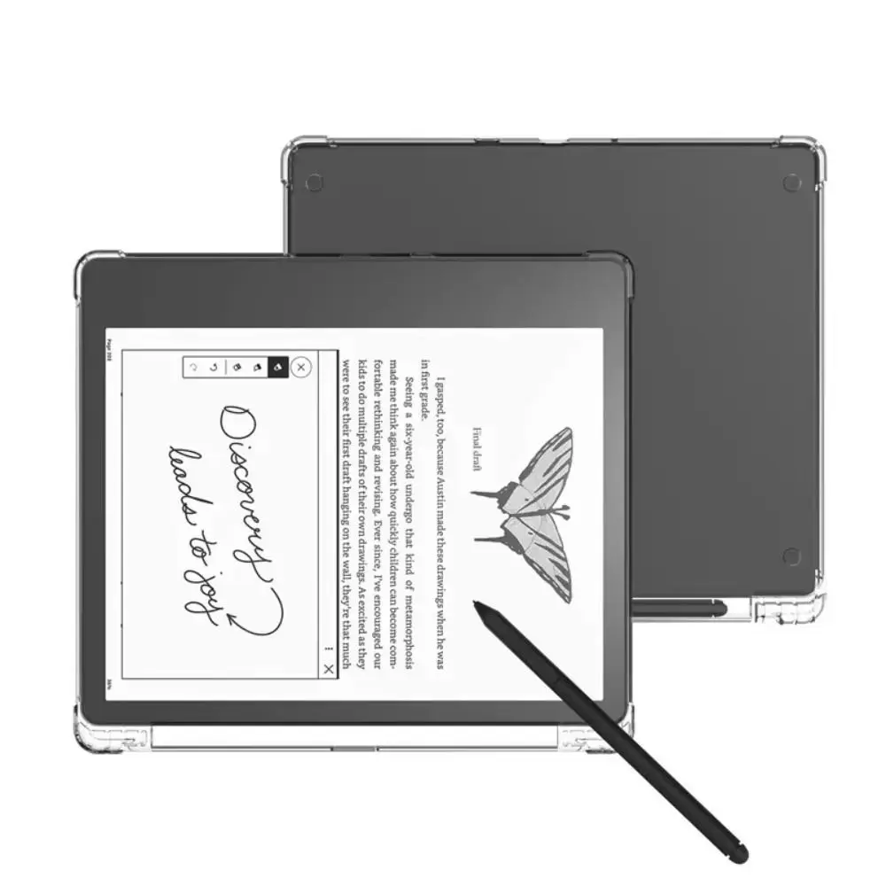 10.2 Inch E-Reader Case Airbag with Pen Slot Protective Shell Shockproof Transparent Back Cover for Kindle Scribe 2nd 2024