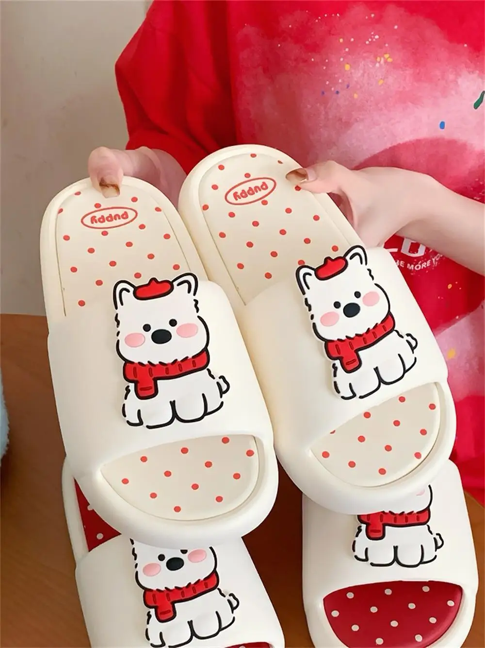 Women Summer Slippers Indoor Household Dog Slippers, Women's Outdoor Wear, EVA Thick Sole Versatile Summer Home Slippers