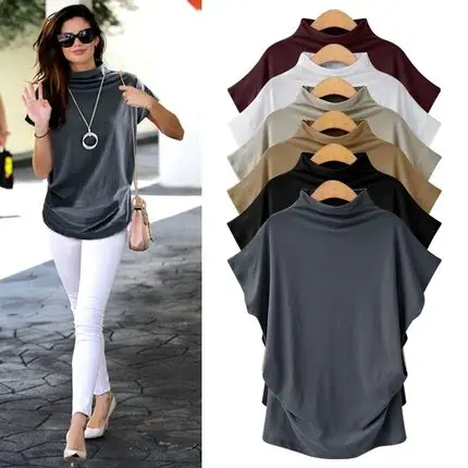 

Свободные женские летние футболки Svel round Ne Basic irt Blouse Street Sle Cotton ort Sve Printed Cross Design