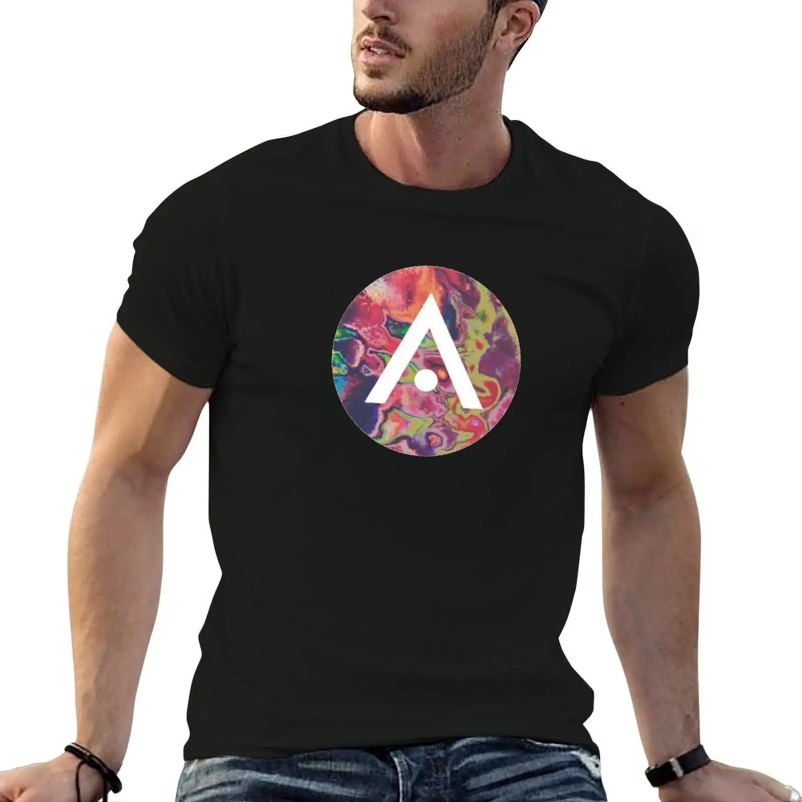 

Rainbow Tie Dye Aveda Logo T-Shirt shirts graphic tees designer shirts mens plain t shirts