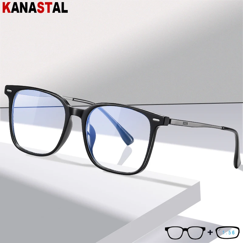 

Men Blue Light Blocking Myopia Reading Glasses TR Titanium Eyeglasses Frame Women Presbyopic Optical Lens Prescription Eyewear