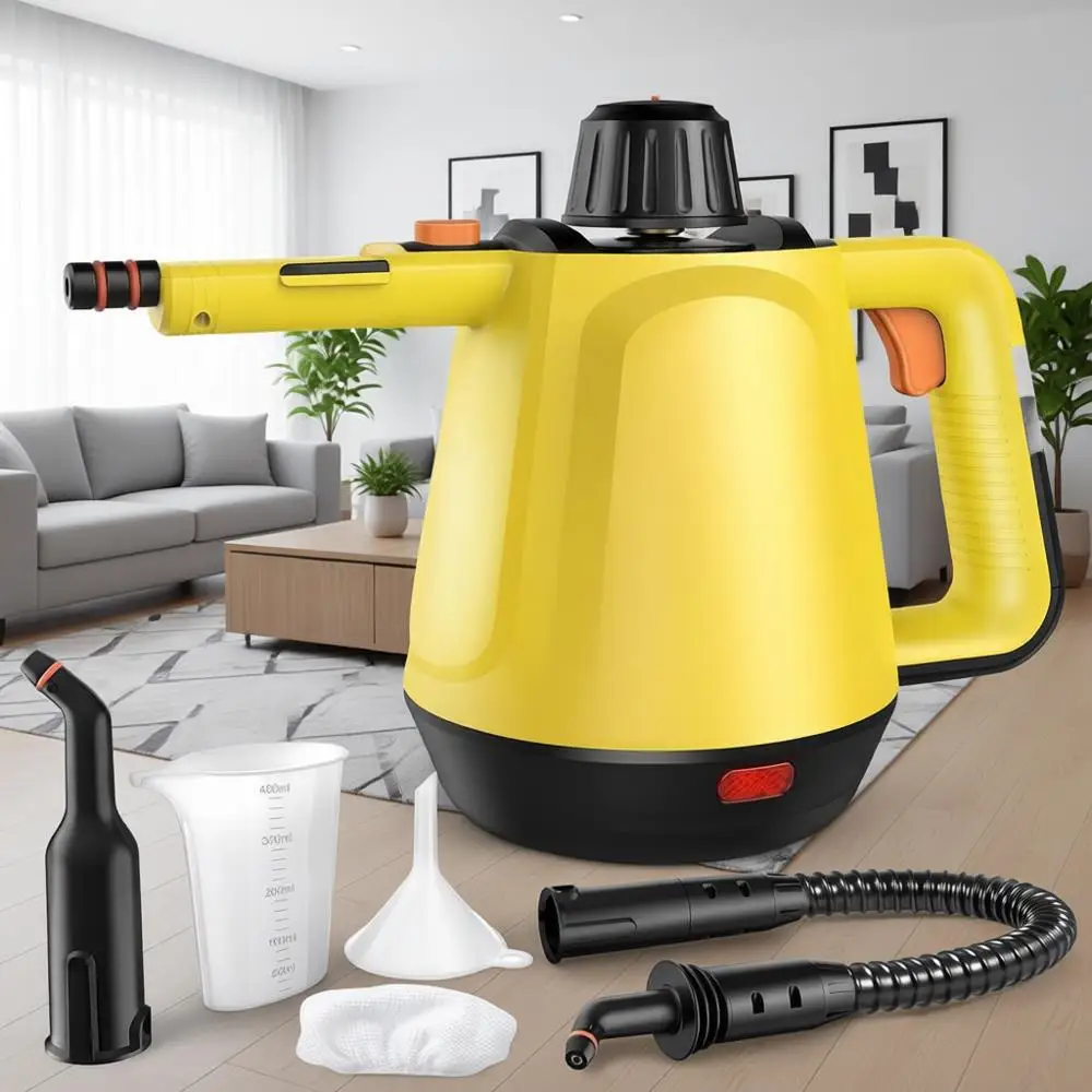 

Многофункциональный ручной пароочиститель с 10 насадками, пароочиститель с функцией подачи пара под давлением (13,5 унций) для дома, автомобиля и других поверхностей