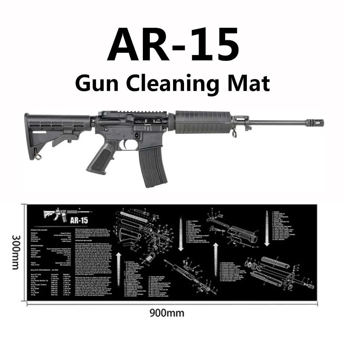 Gun Cleaning Mat For AR15 AK47 Glock Colt 1911 SIG SAUER P320 P365 M92 CZ-75 Rifle Pistol Gun Repair Build Tool Kits Bench Pads