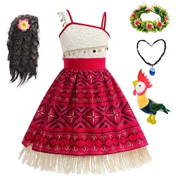 Moana Vaiana Costume Children Halloween Carnival Clothes Girls Cartoon Role Playing Outfits Kids Birthday Party Princess Outfits