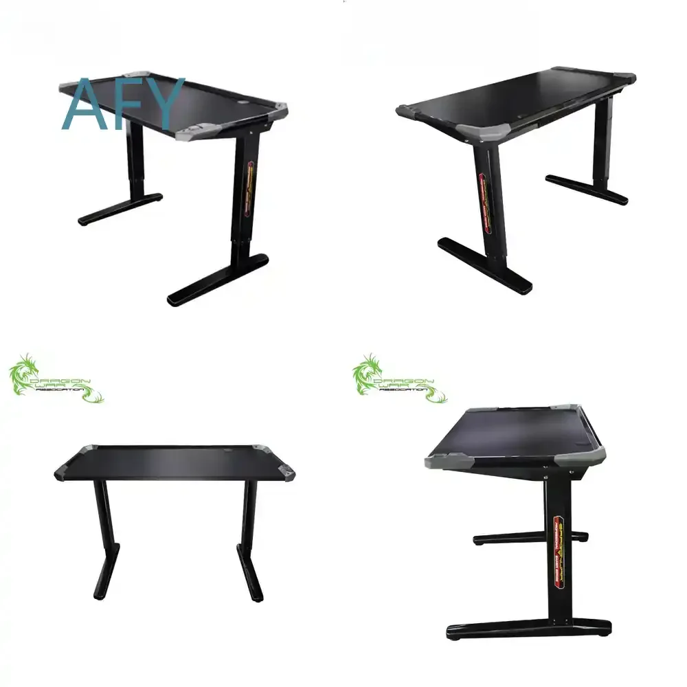 Electric Adjustable Gaming Desk for PC Gamers Height Adjustable RGB LED Gaming Table for Esports Ergonomic Computer Desk for