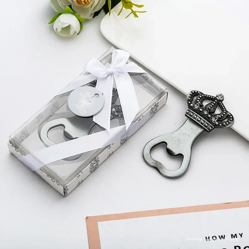 

10pcs/lot Ins Party Favors Wedding Souvenir Gifts Personalized Crown Bottle Opener Presents For Baby Shower Guest Giveaways