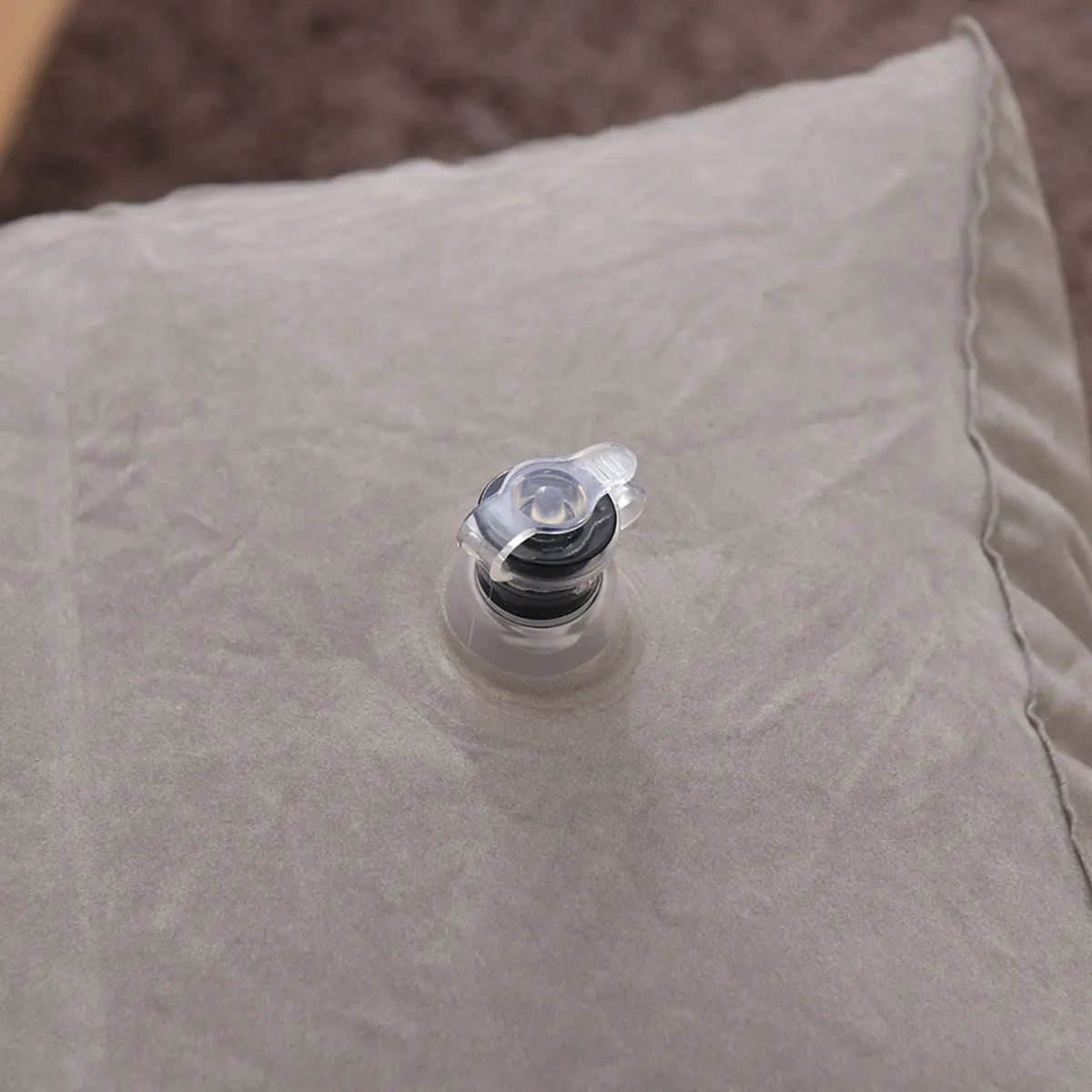 

Inflatable Foot Rest Cushion Travel Pillow for Plane Car Train Office PVC Flocking Fabric Adjustable Height Footstool Ottomans